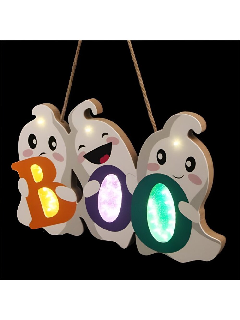 Halloween Door Decor Hanging Sign, BOO Ghost Halloween Door Hanger